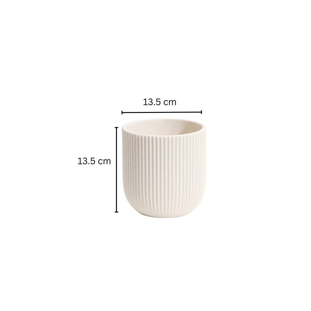 Toro Barrel Planter Small - Speckled White
