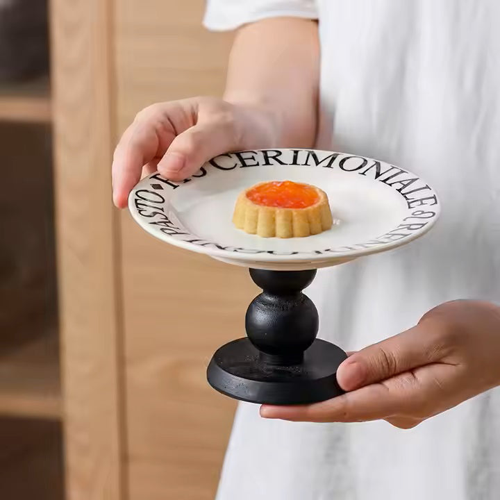 Tosca Elevated Serving Plate Small - Cream