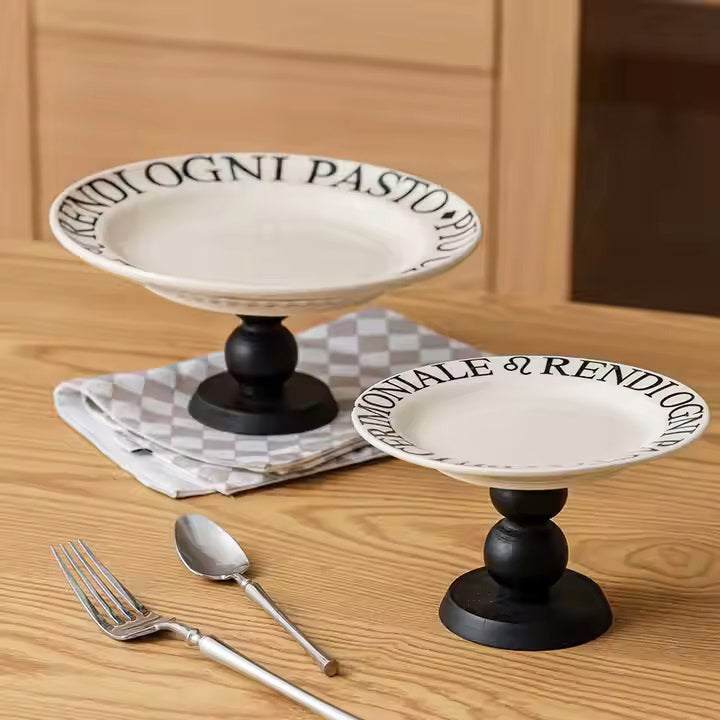 Tosca Elevated Serving Plate Small - Cream