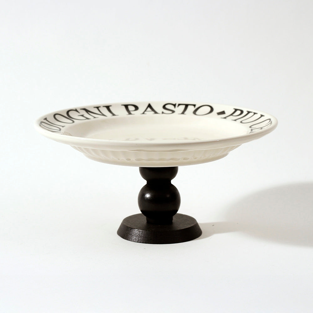 Tosca Elevated Serving Plate Medium - Cream