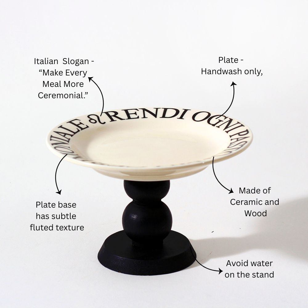Tosca Elevated Serving Plate Small - Cream