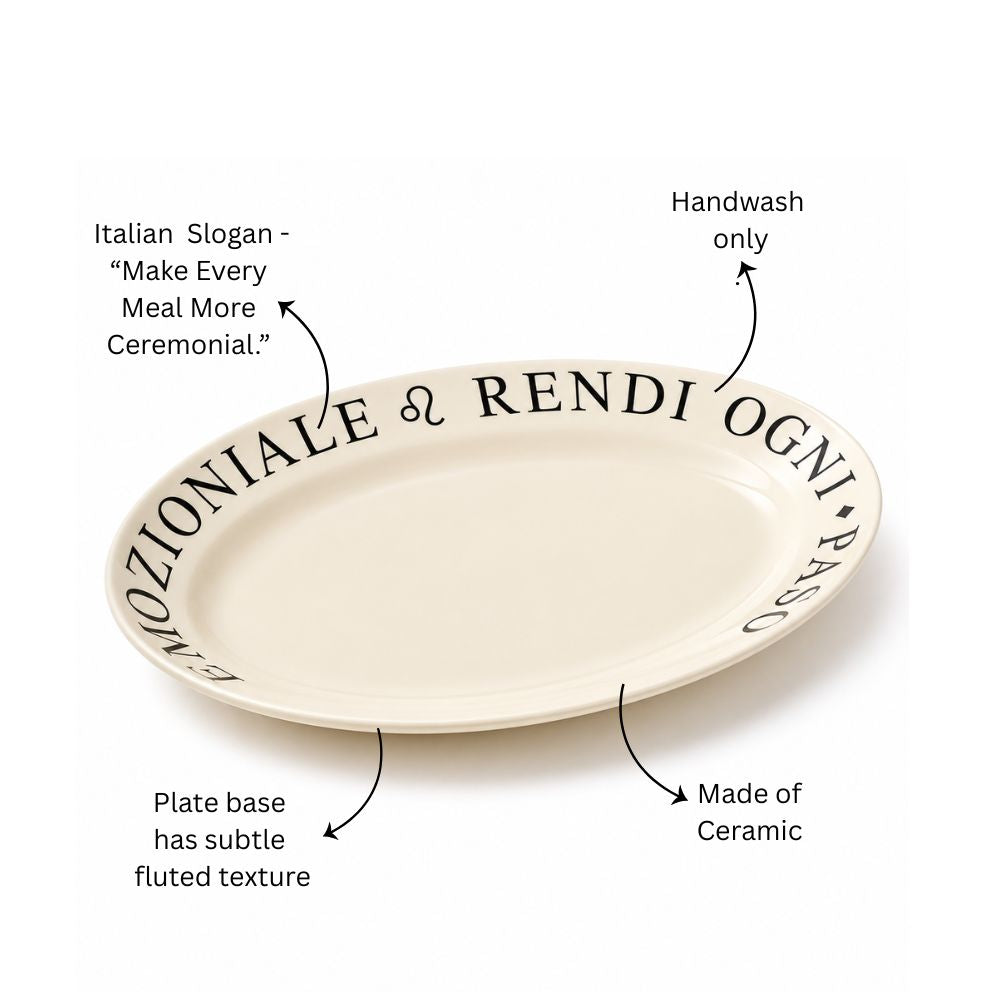Tosca Oval Platter - Cream