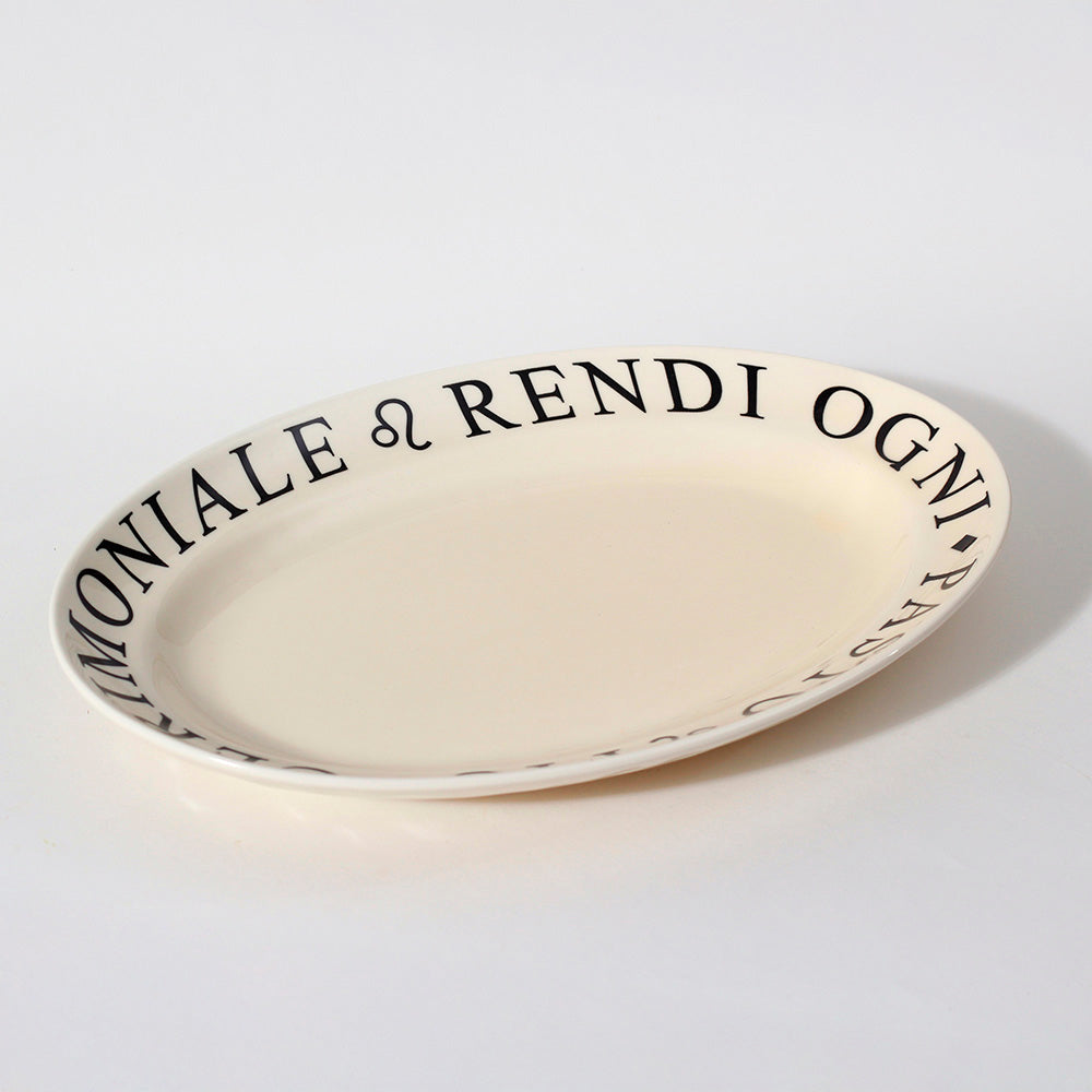 Tosca Oval Platter - Cream