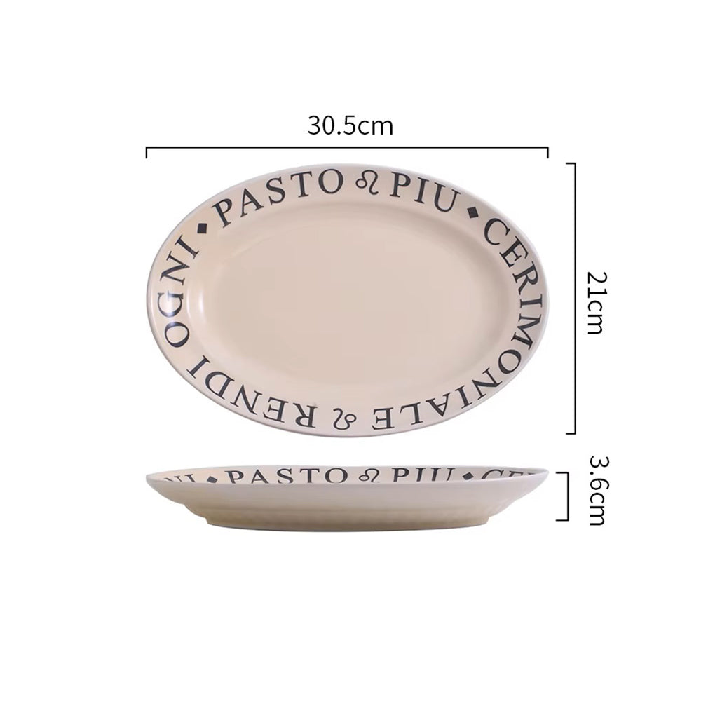 Tosca Oval Platter - Cream