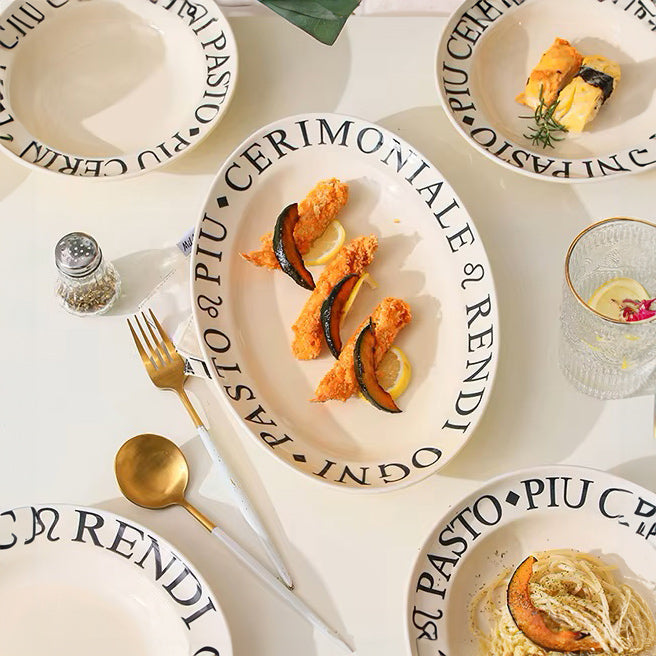 Tosca Oval Platter - Cream