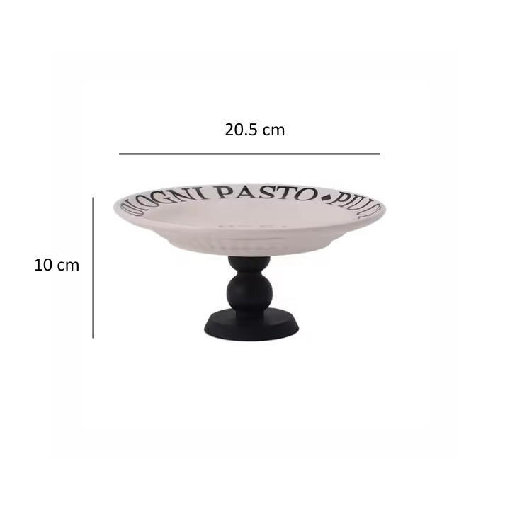 Tosca Elevated Serving Plate Medium - Cream
