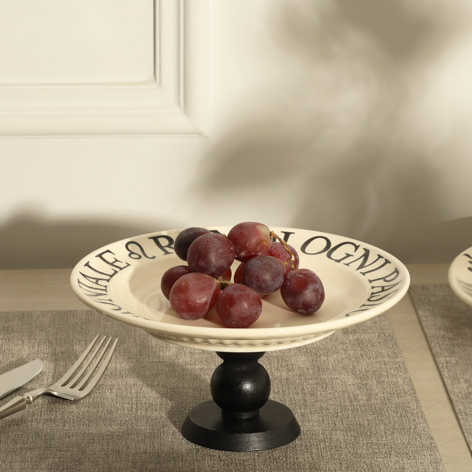 Tosca Elevated Serving Plate Medium - Cream