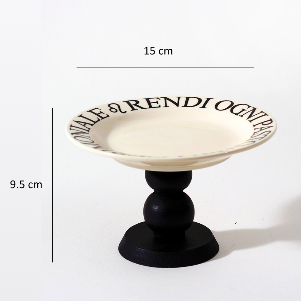 Tosca Elevated Serving Plate Small - Cream