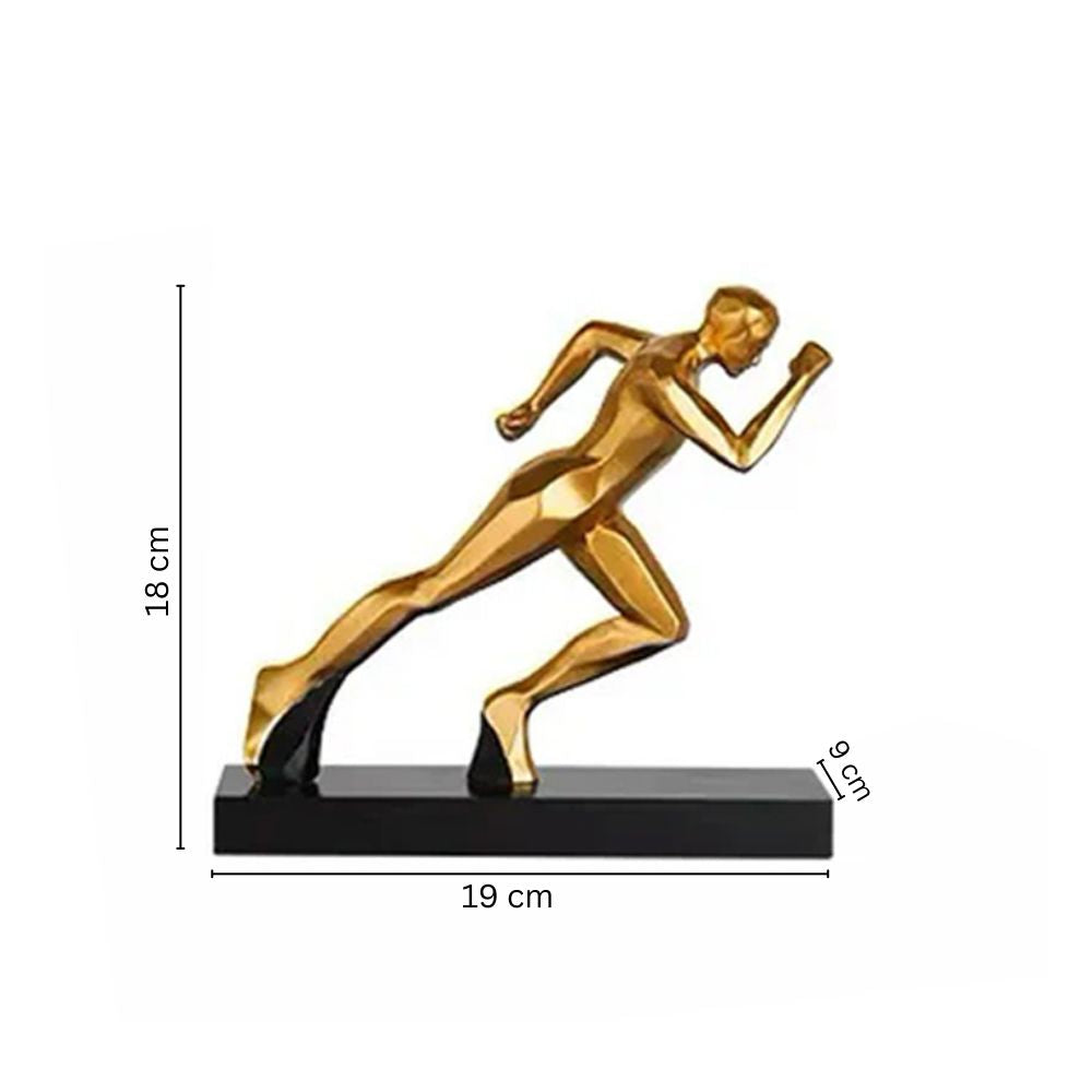 Track Runner Decorative Sculpture - Gold