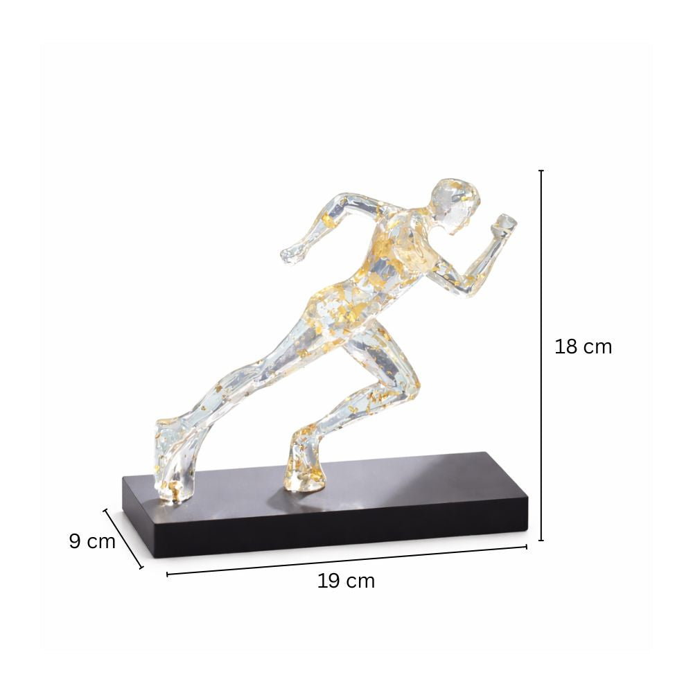 Track Runner Decorative Sculpture - Speckled Gold