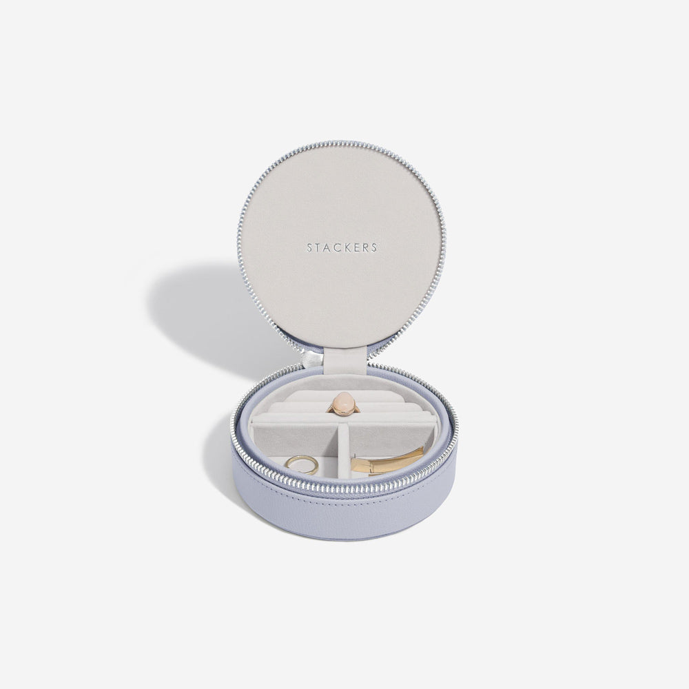 Travel Jewellery Box Round - Lavender