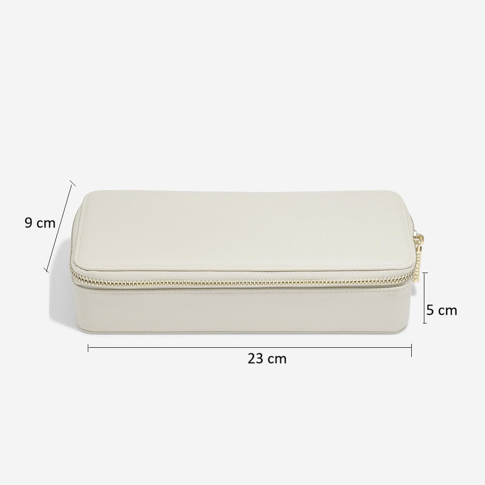 Travel Jewellery Pouch Duo - Oatmeal
