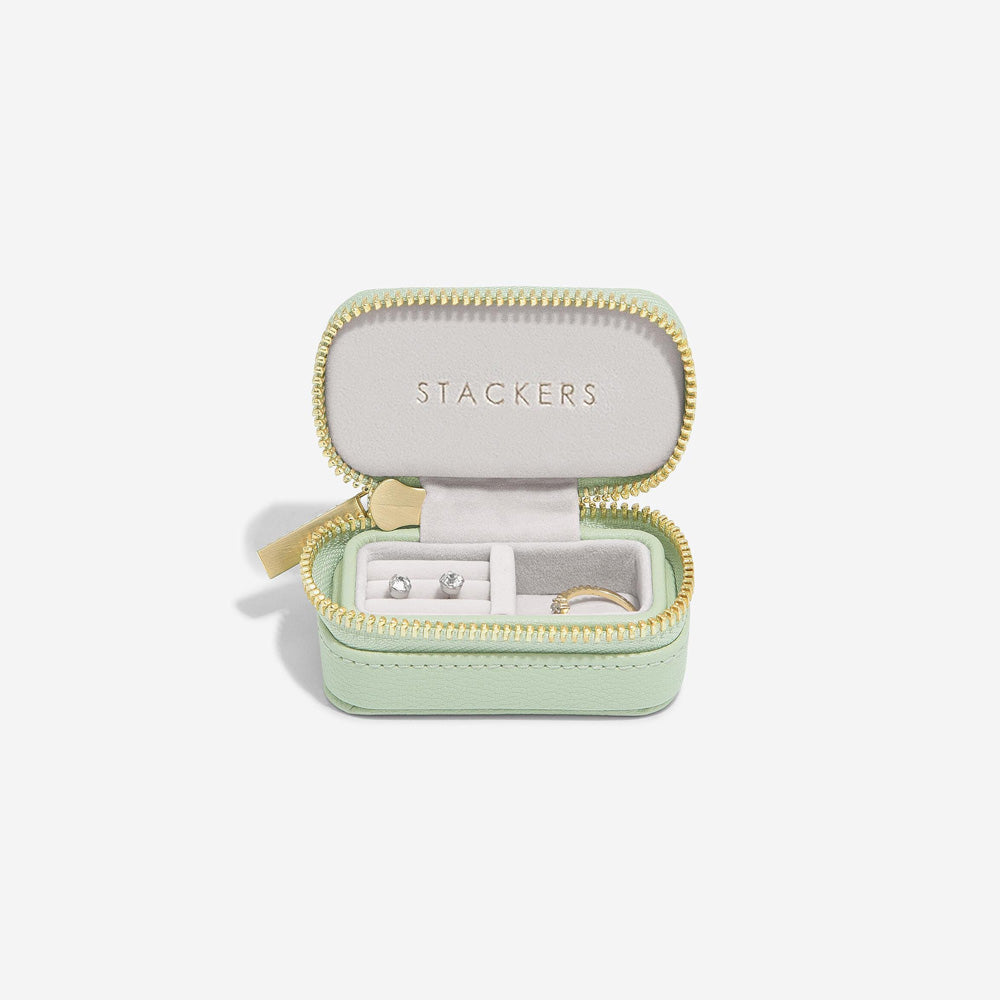 Travel Jewellery Pouch Small - Sage Green