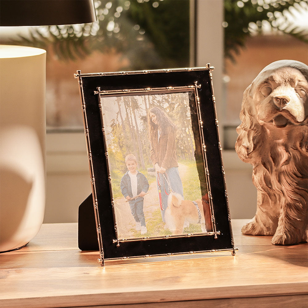 Tress Photo Frame Large - Black Gold