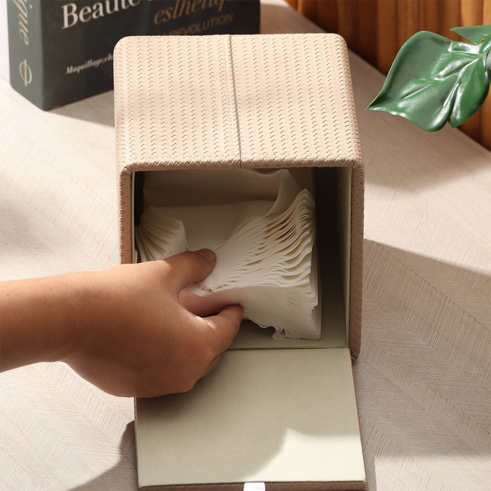 Trey Square Tissue Box Holder - Greige