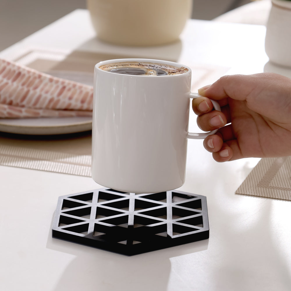 Triangles Trivet - Black
