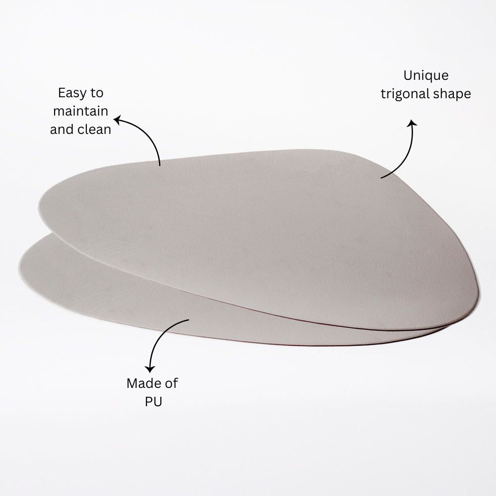 Trigonal Placemats, Set of 2 - Grey