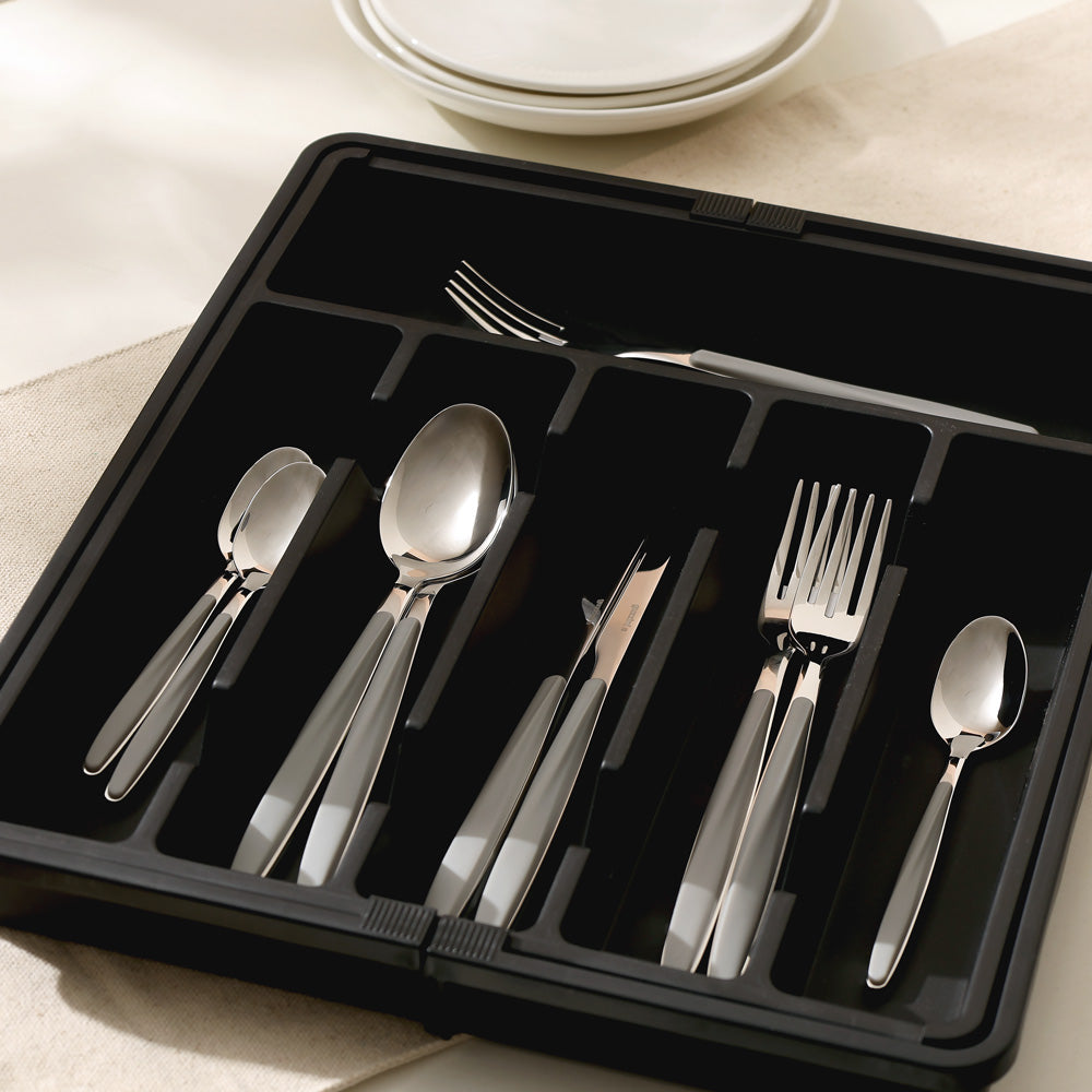 Trim Expandable Cutlery Tray Large - Black