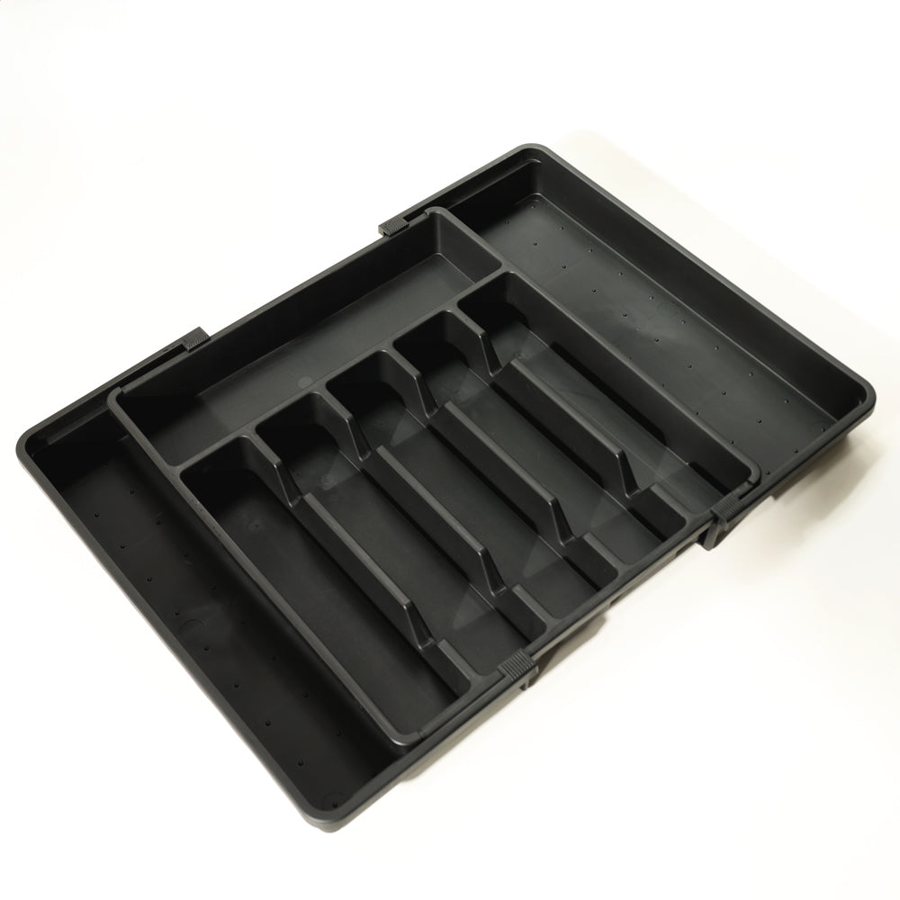 Trim Expandable Cutlery Tray Large - Black