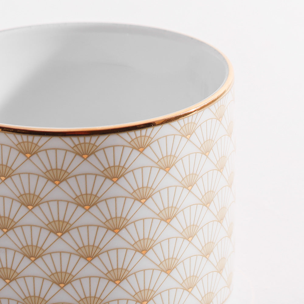 Trocadero 12-piece Porcelain Tea Set - Gold