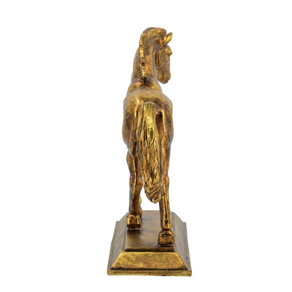 Trotting Horse Decorative Sculpture - Gold
