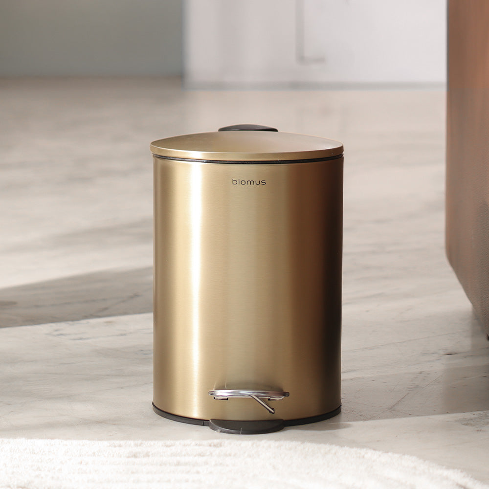 Tubo Pedal Bin 3L - Brushed Brass