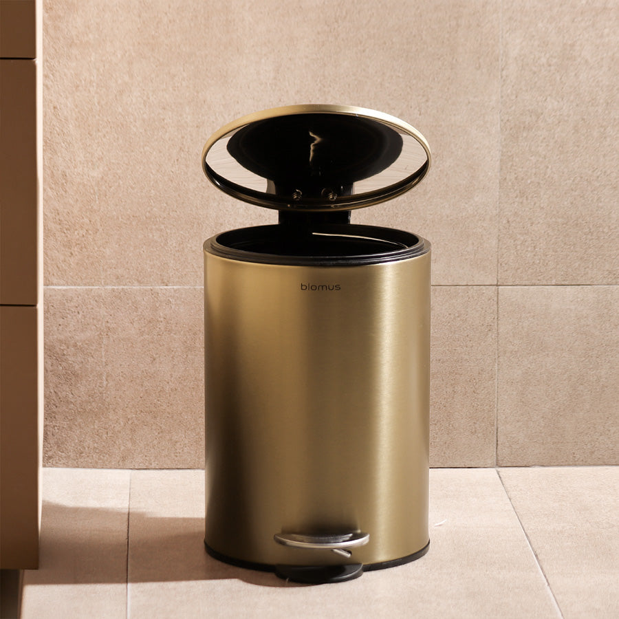 Tubo Pedal Bin 3L - Brushed Brass