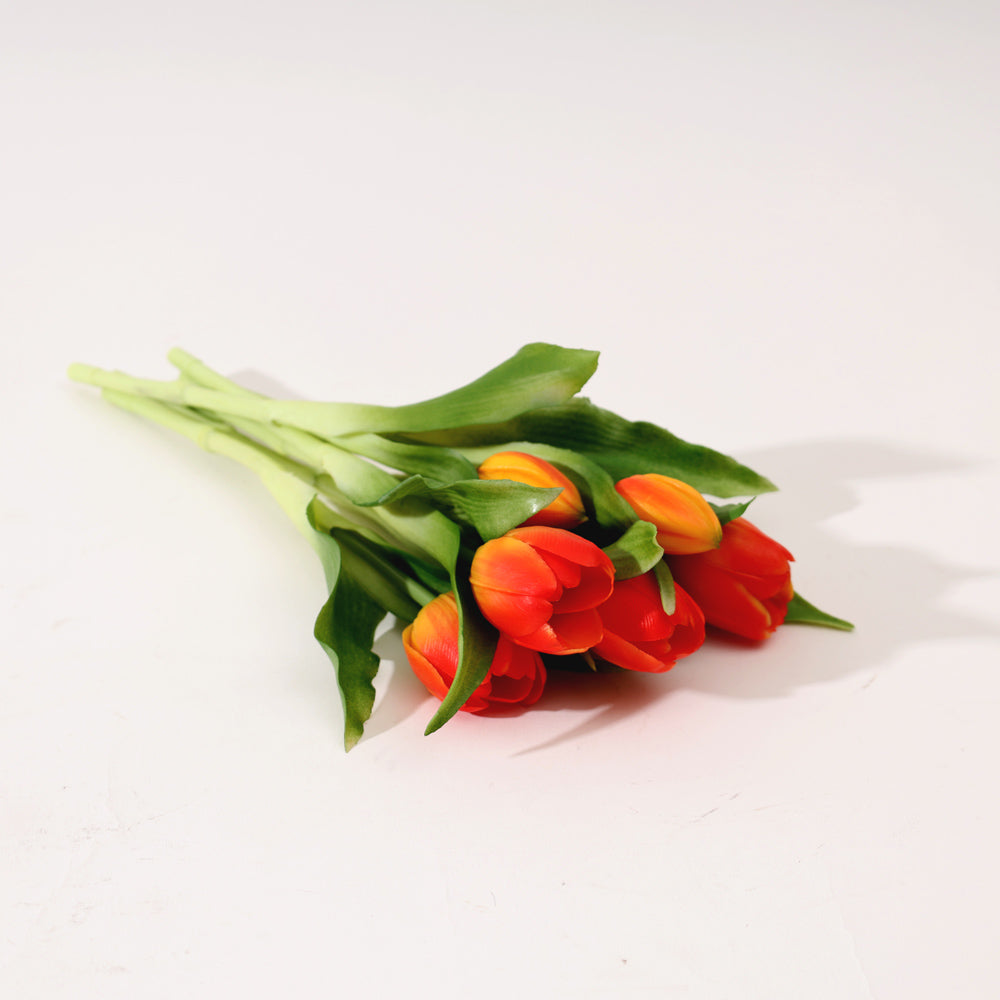 Tulip Faux Bunch - Sunset Orange