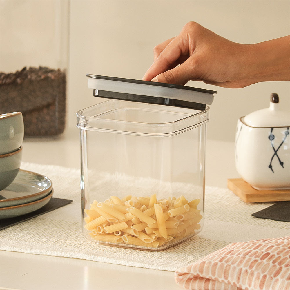 Twist Lock Storage Jar 1300ml - Black