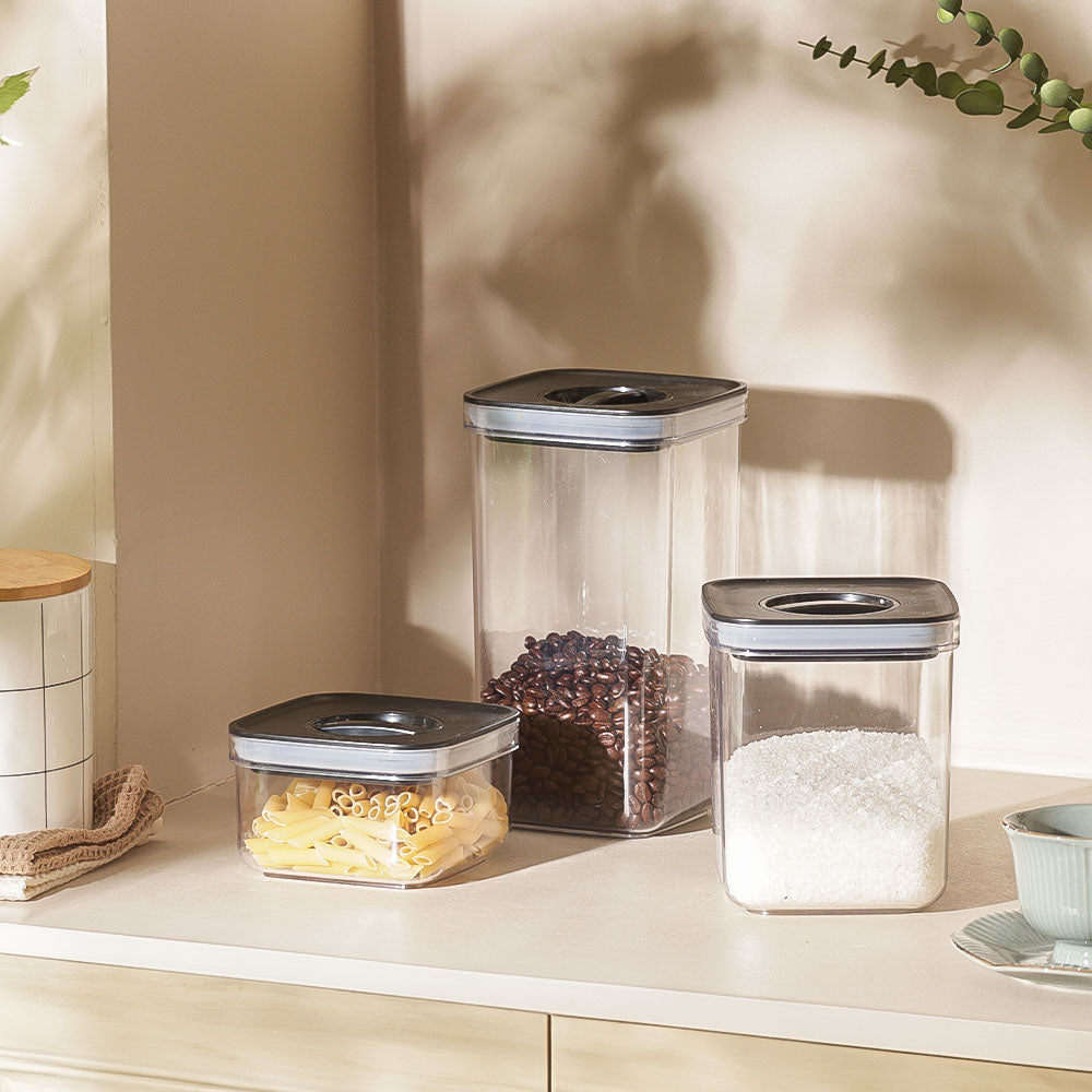 Twist Lock Storage Jar 2000ml - Black