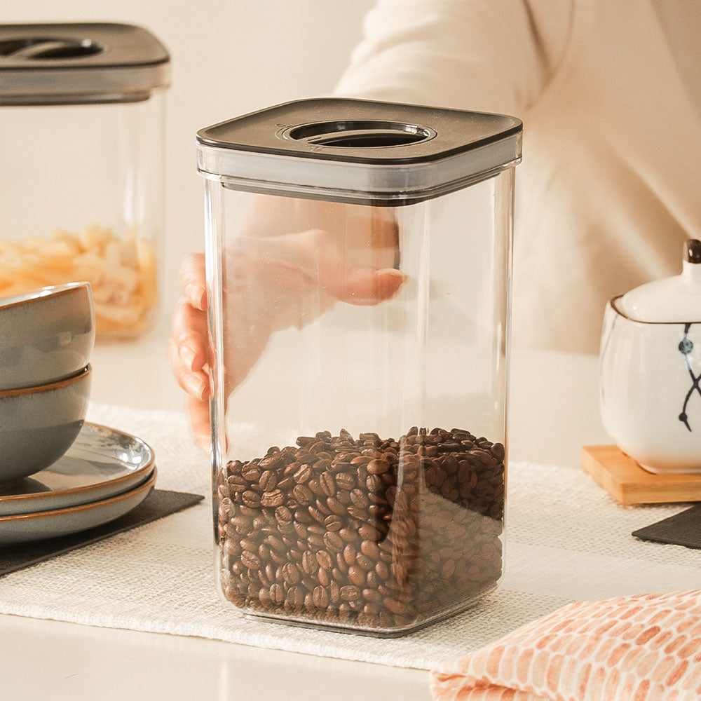 Twist Lock Storage Jar 2000ml - Black