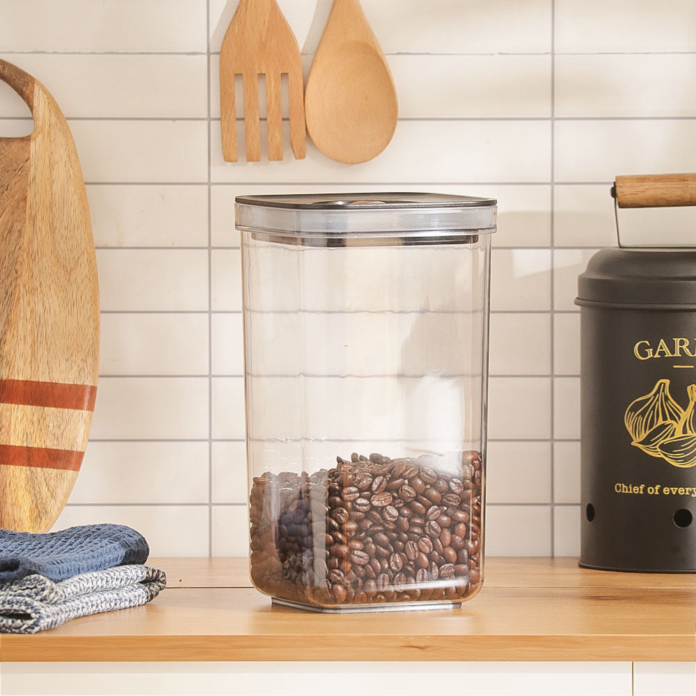 Twist Lock Storage Jar 2000ml - Black