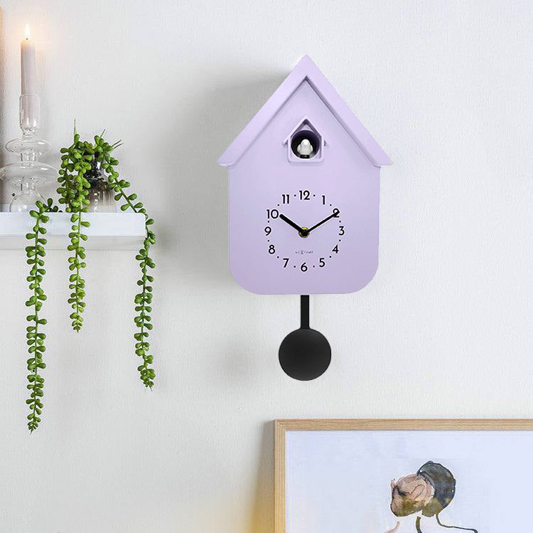 Twitter Cuckoo Wall Clock With Pendulum - Purple