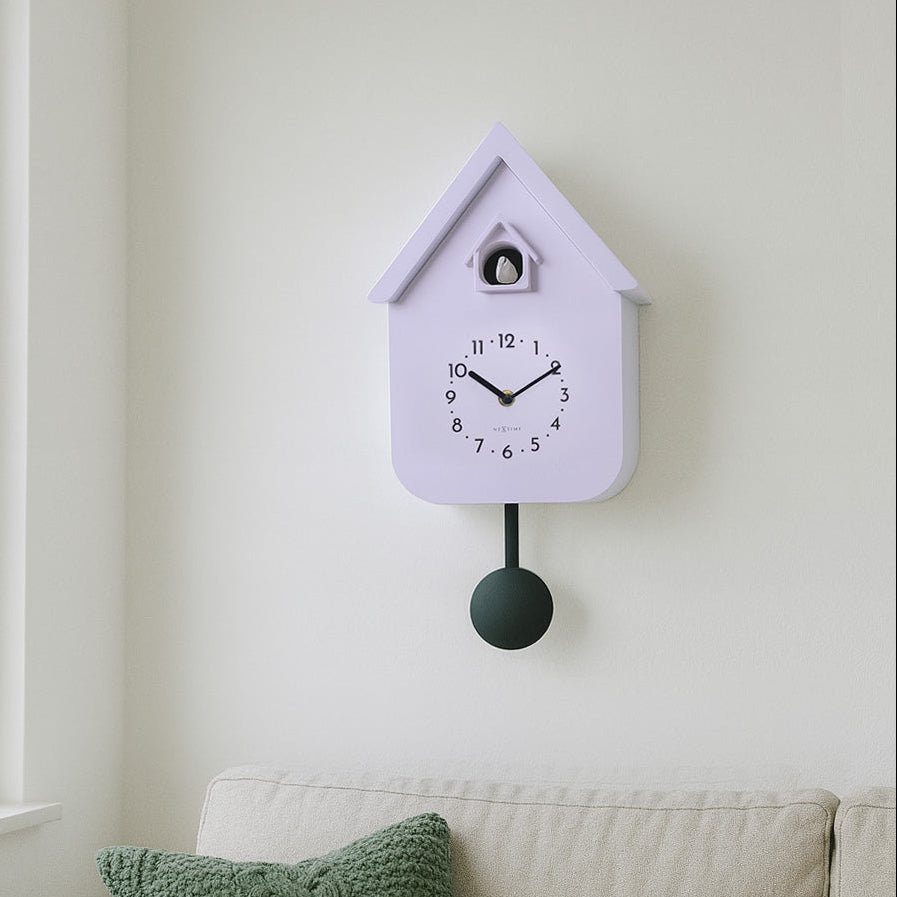 Twitter Cuckoo Wall Clock With Pendulum - Purple