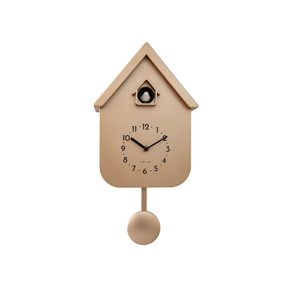 Twitter Cuckoo Wall Clock With Pendulum - Rose Gold