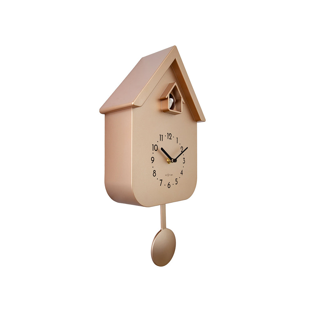 Twitter Cuckoo Wall Clock With Pendulum - Rose Gold