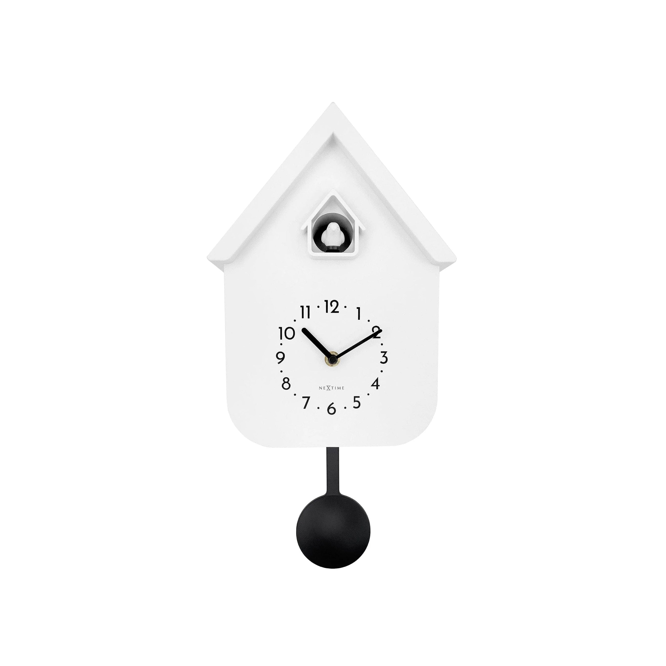 Twitter Cuckoo Wall Clock With Pendulum - White