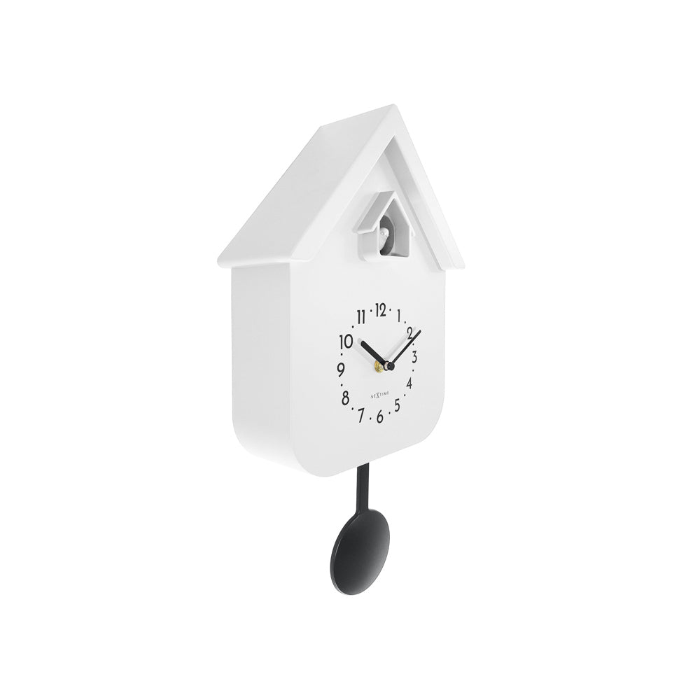 Twitter Cuckoo Wall Clock With Pendulum - White