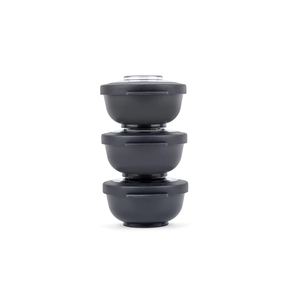 Tylla Storage Bowls with Lid 200ml, Set of 3 - Charcoal Grey