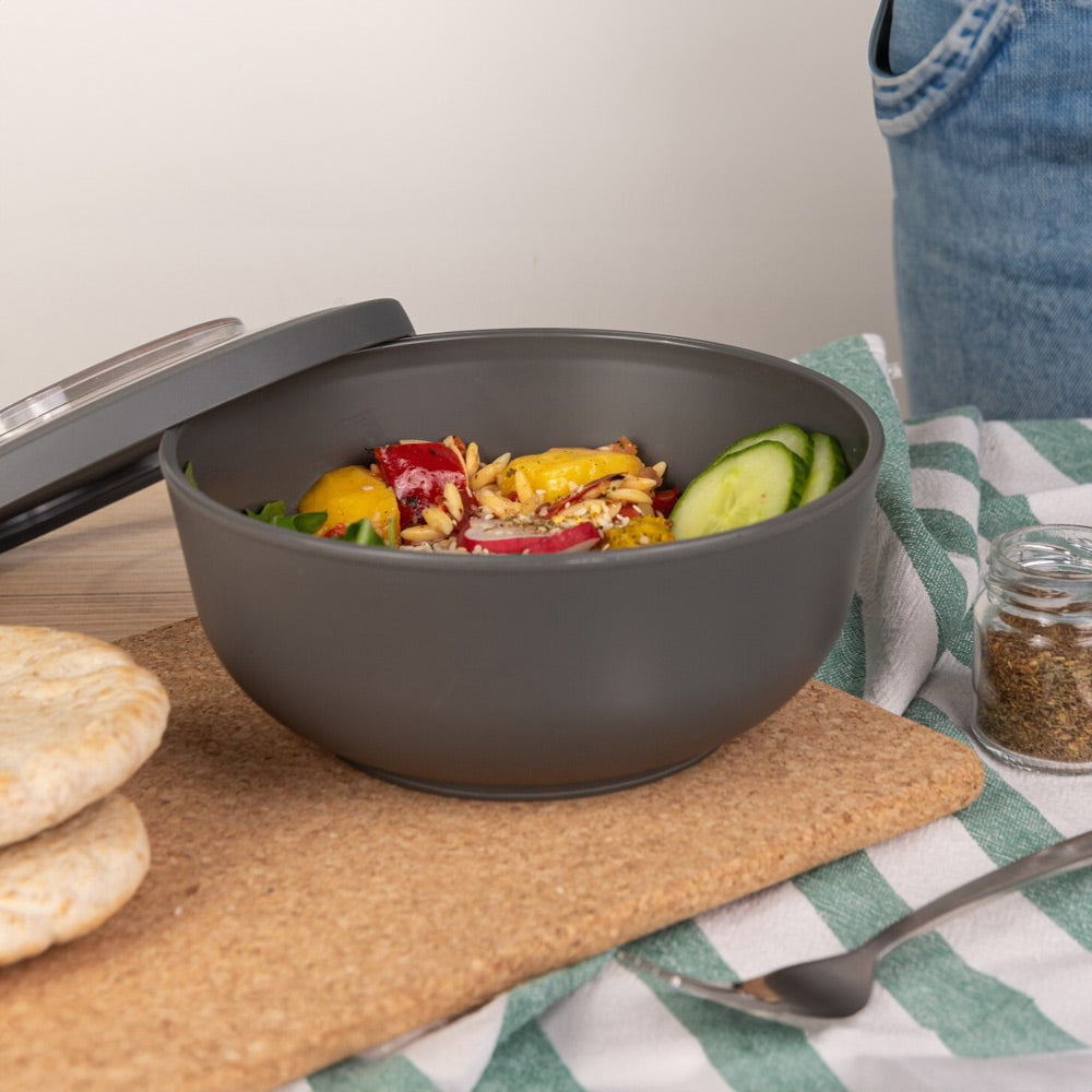 Tylla Storage Bowl with Lid 1000ml - Charcoal Grey
