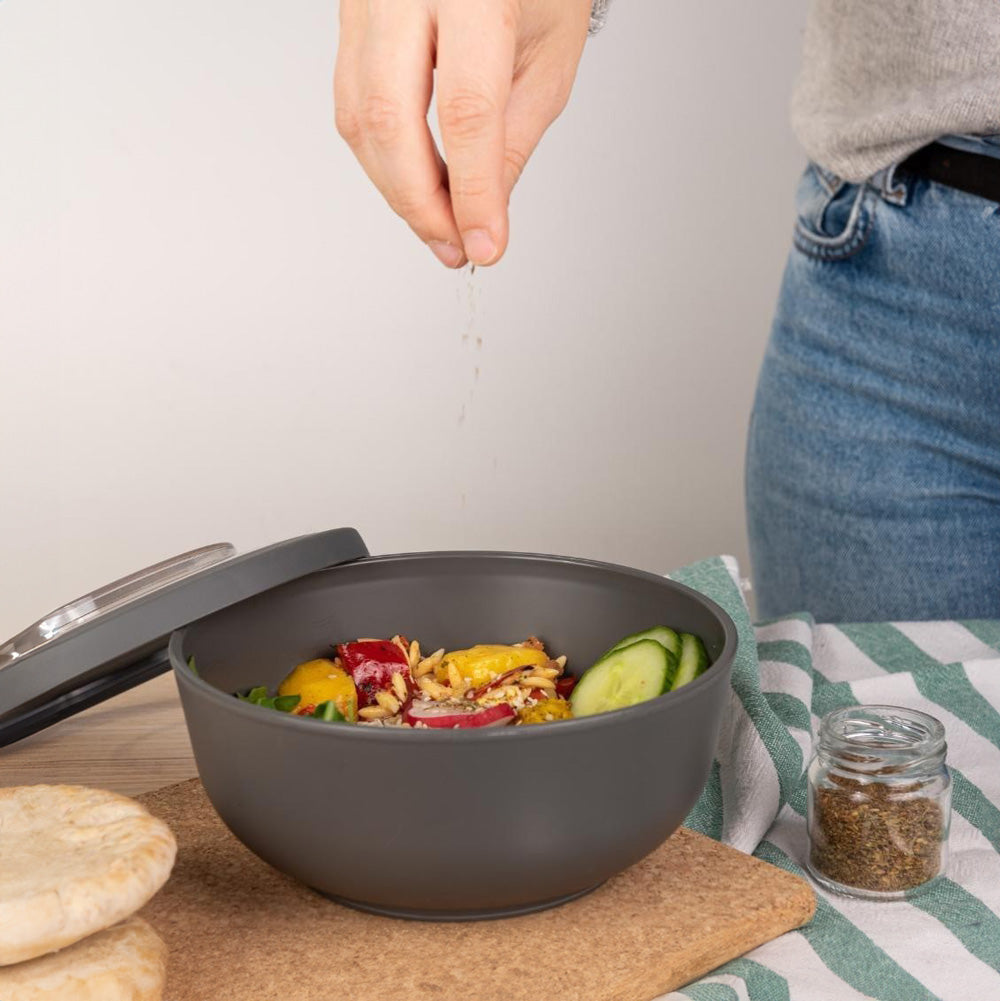 Tylla Storage Bowl with Lid 2000ml - Charcoal Grey