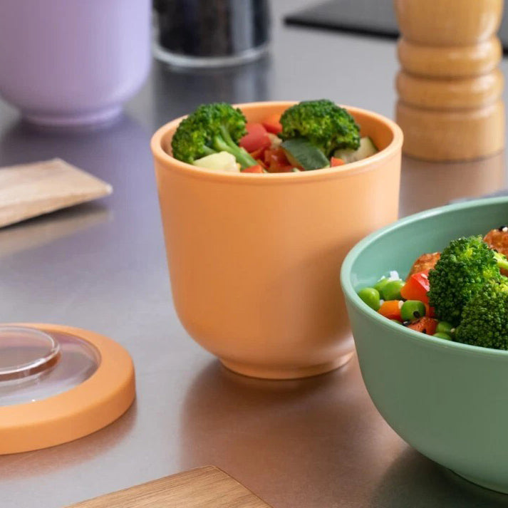 Tylla Storage Bowl with Lid 500ml - Peach Orange