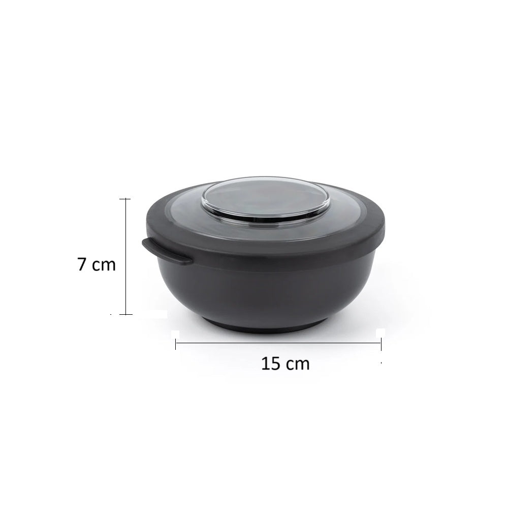 Tylla Storage Bowl with Lid 700ml - Charcoal Grey