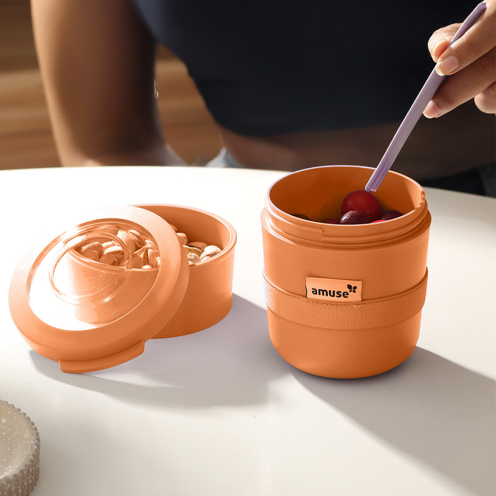 Tylla Duo Snack Box - Peach Orange