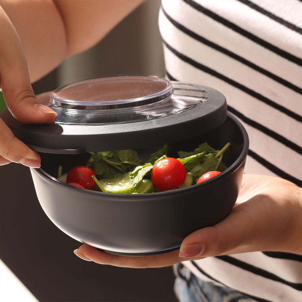 Tylla Storage Bowl with Lid 700ml - Charcoal Grey