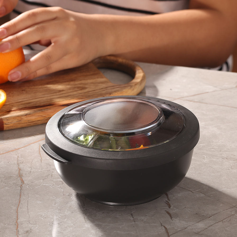 Tylla Storage Bowl with Lid 700ml - Charcoal Grey