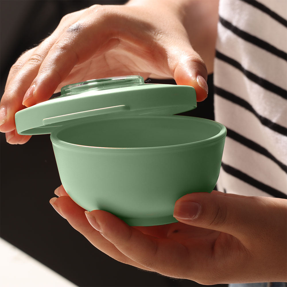 Tylla Storage Bowls with Lid 200ml, Set of 3 - Sage Green