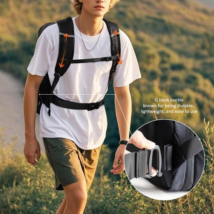 Lightweight Travel Backpack 38.5L - Black