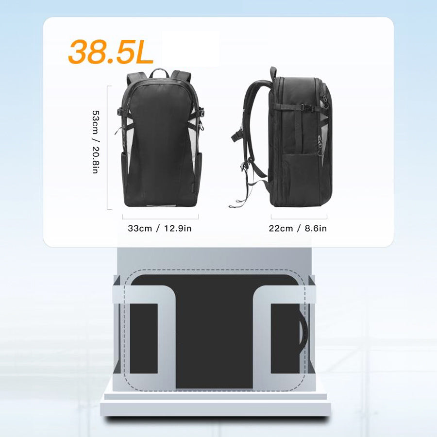 Lightweight Travel Backpack 38.5L - Black