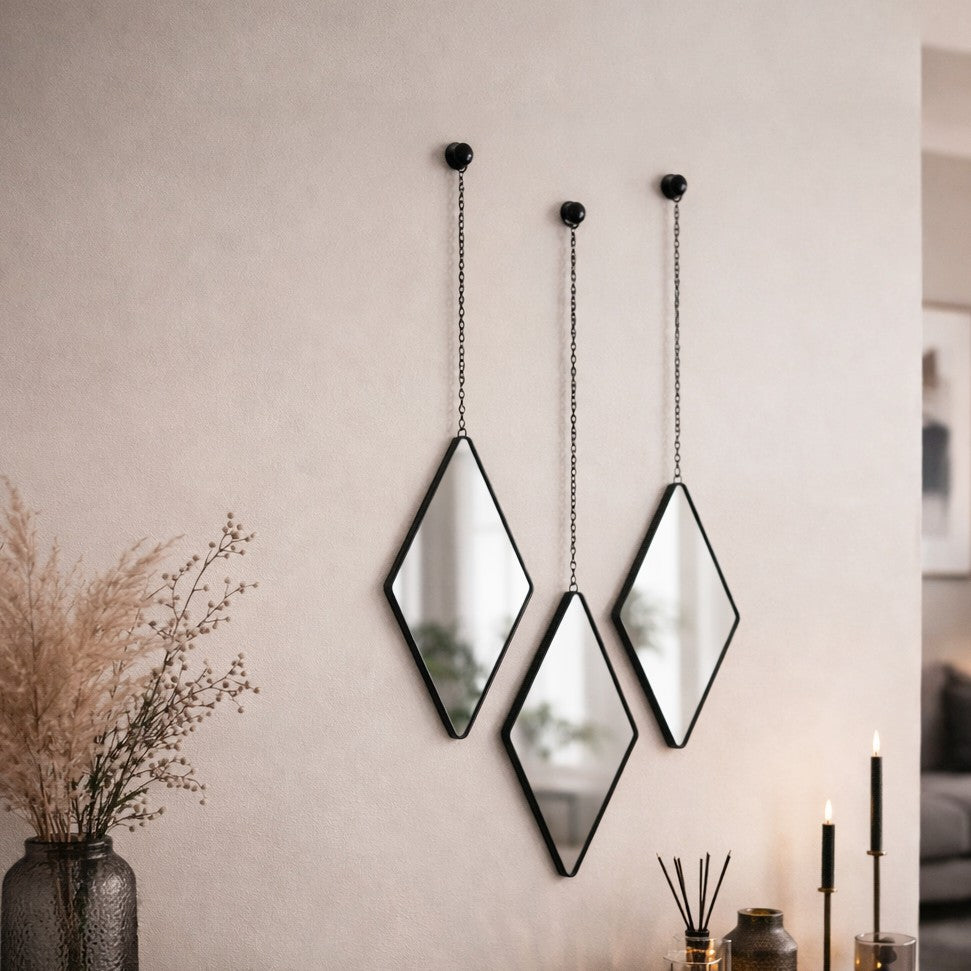 Dima Mirrors, Set of 3 - Black